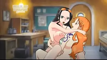 nico robin futa Nami e Nico Robin após o banho 